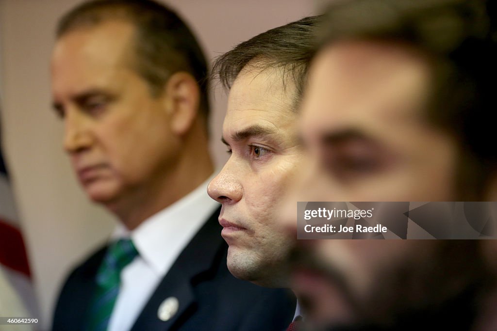 Marco Rubio, Florida Congressional Reps, Hold Press Conference On  New US-Cuba Policy