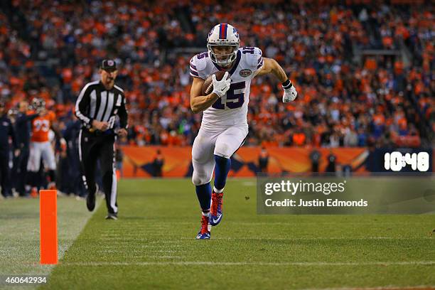 Wide receiver Chris Hogan of the Buffalo Bills in action against the Denver Broncos at Sports Authority Field Field at Mile High on December 7, 2014...