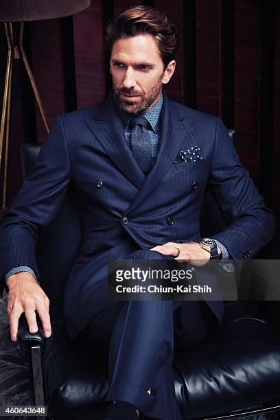 Hockey player Henrik Lundqvist is photographed for Gotham Magazine on August 26, 2014 in New York City. PUBLISHED IMAGE.