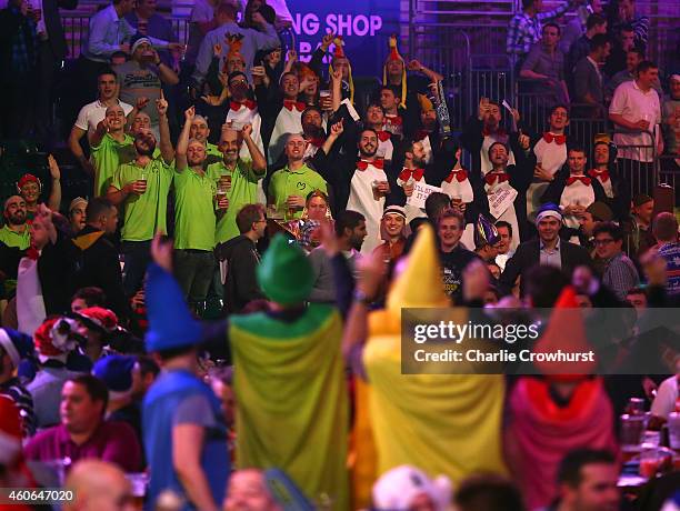 General view of the crowd and atmosphere during the William Hill PDC World Darts Championships on Day One at Alexandra Palace on December 18, 2014 in...