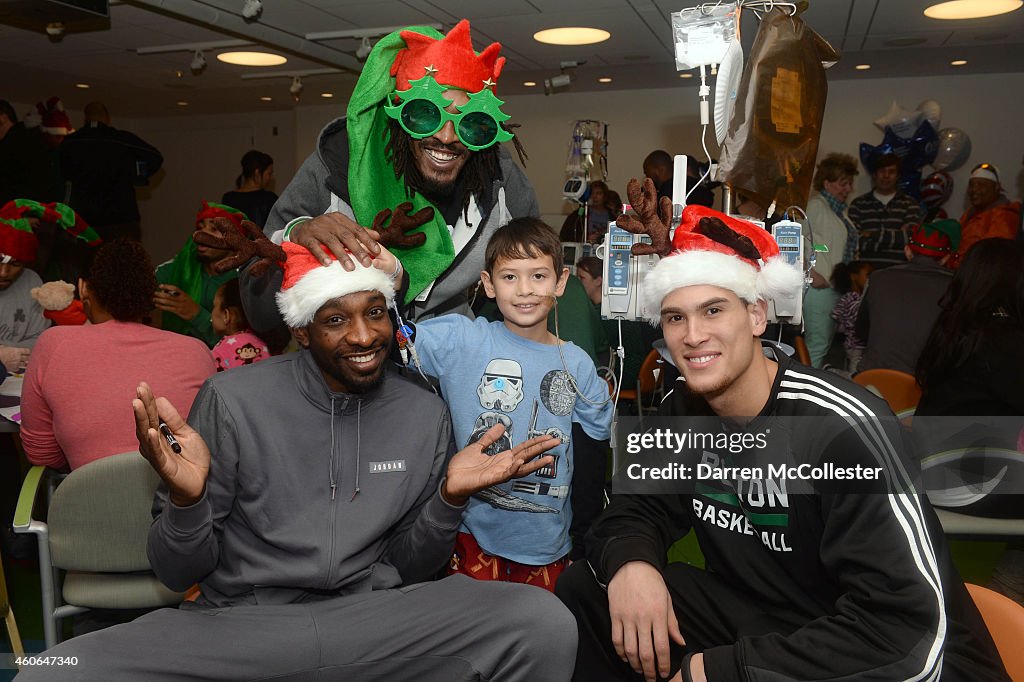 Boston Celtics Bring Holiday Spirit To Boston Children's Hospital