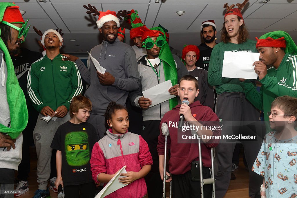 Boston Celtics Bring Holiday Spirit To Boston Children's Hospital