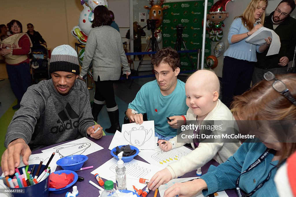 Boston Celtics Bring Holiday Spirit To Boston Children's Hospital