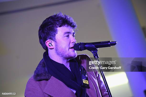 Musician Jake Roche of the band Rixton performs at JetBlue's Live From T5 Concert Series at JetBlue's Terminal 5 at JFK International Airport on...