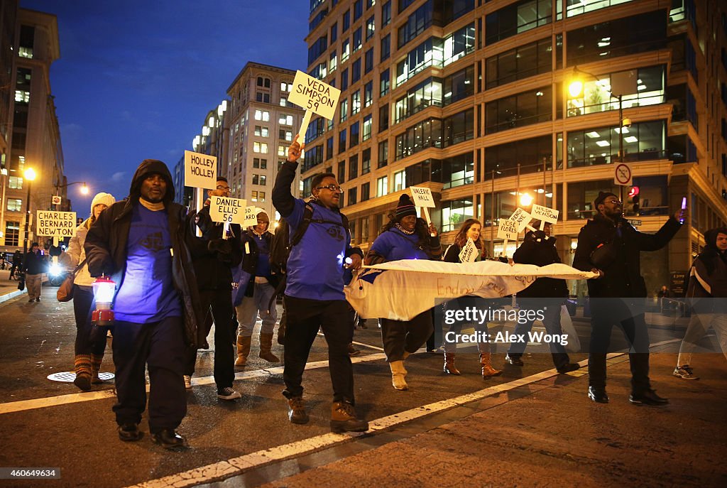 Homeless Activists Hold Vigil And March For Deceased Homeless In D.C.