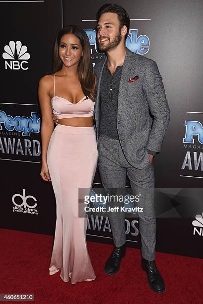 Model Melanie Iglesias and Ryan Guzman attend the PEOPLE Magazine Awards at The Beverly Hilton Hotel on December 18, 2014 in Beverly Hills,...