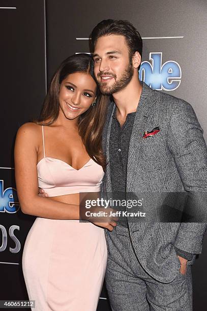 Model Melanie Iglesias and Ryan Guzman attend the PEOPLE Magazine Awards at The Beverly Hilton Hotel on December 18, 2014 in Beverly Hills,...