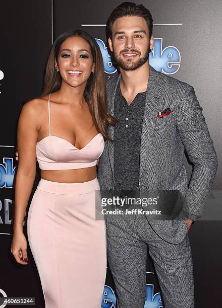 Model Melanie Iglesias and Ryan Guzman attend the PEOPLE Magazine Awards at The Beverly Hilton Hotel on December 18, 2014 in Beverly Hills,...