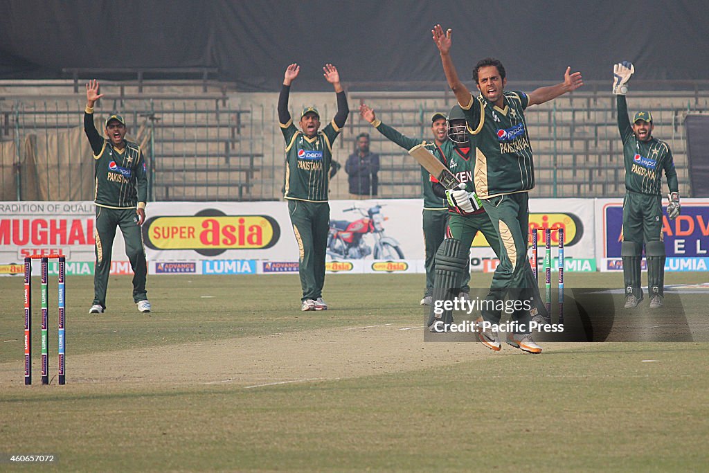 A match between  Pakistan "A" versus Kenya cricket team in...