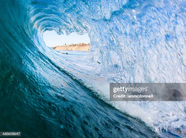 surfer's view - tube wave stock pictures, royalty-free photos & images