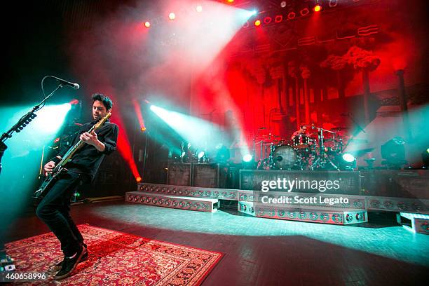 Pete Loeffler and Sam Loeffler of Chevelle performs at The Fillmore Detroit on December 18, 2014 in Detroit, Michigan.