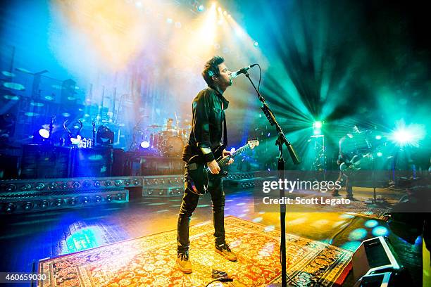 Sam Loeffler, Pete Loeffler and Dean Bernardini of Chevelle performs at The Fillmore Detroit on December 18, 2014 in Detroit, Michigan.