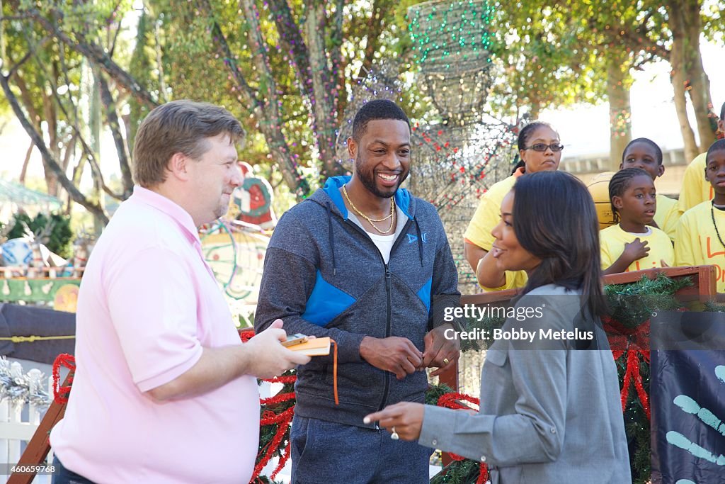 Dwyane Wade Goes One-on-One For Fun-Filled Day With Area Families At Santa's Enchanted Forest