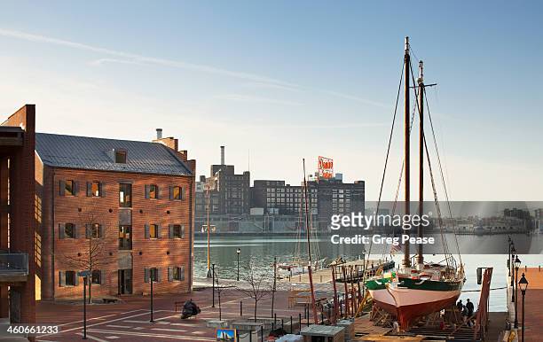 fells point baltimore harbor - baltimore maryland stock pictures, royalty-free photos & images