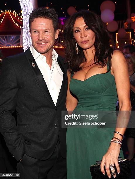 Felix Baumgartner and Micaela Schwarzenberger during the 20th Annual Jose Carreras Gala on December 18, 2014 in Rust, Germany.