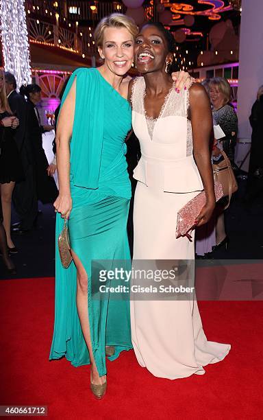 Alexandra Rietz, Nikeata Thompson during the 20th Annual Jose Carreras Gala on December 18, 2014 in Rust, Germany.