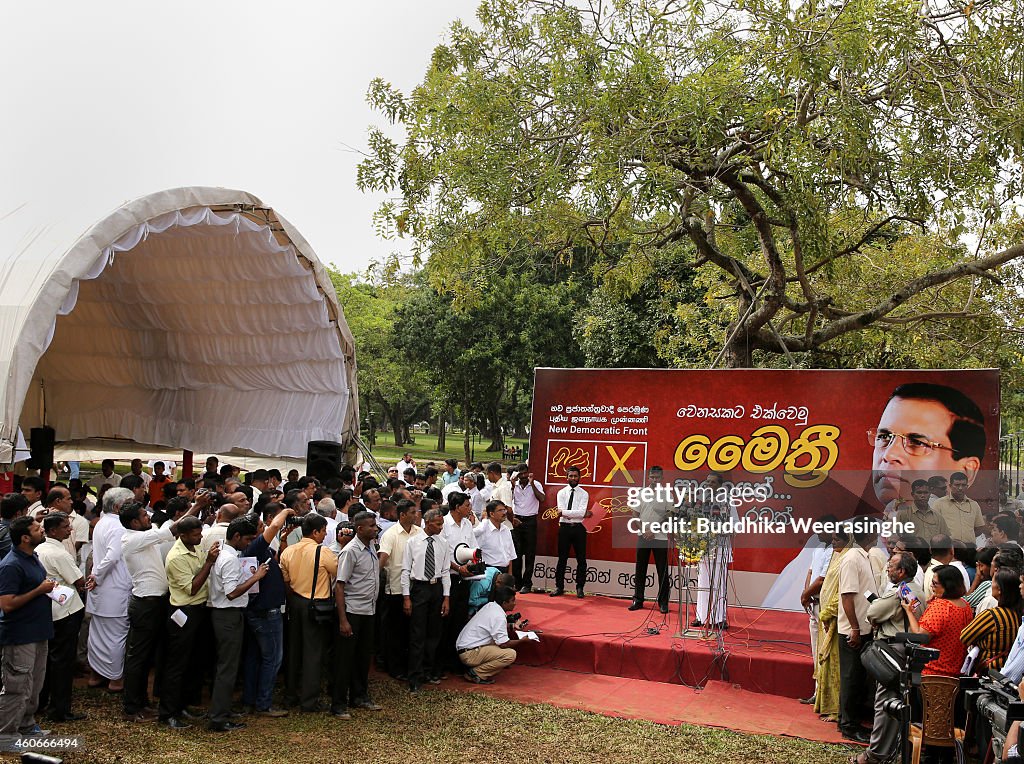 Opposition Candidate Maithrepala Sirisena Announces Election Manifesto