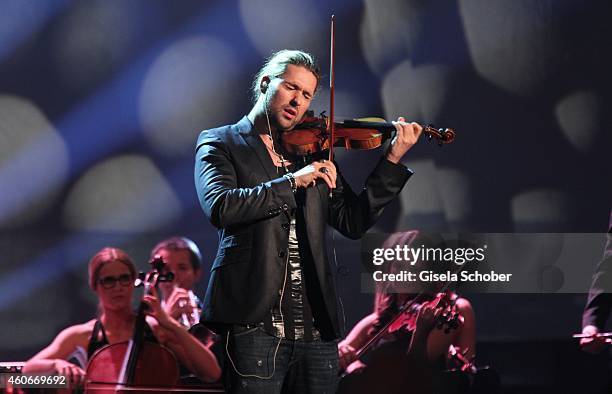 David Garrett performs during the 20th Annual Jose Carreras Gala on December 18, 2014 in Rust, Germany.