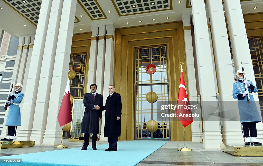 Emir of Qatar Sheikh Tamim bin Hamad bin Khalifa Al Thani in Ankara