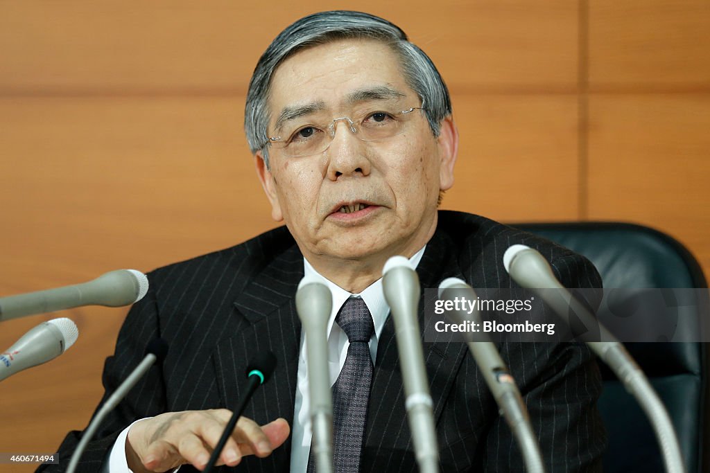 Bank Of Japan Governor Haruhiko Kuroda News Conference