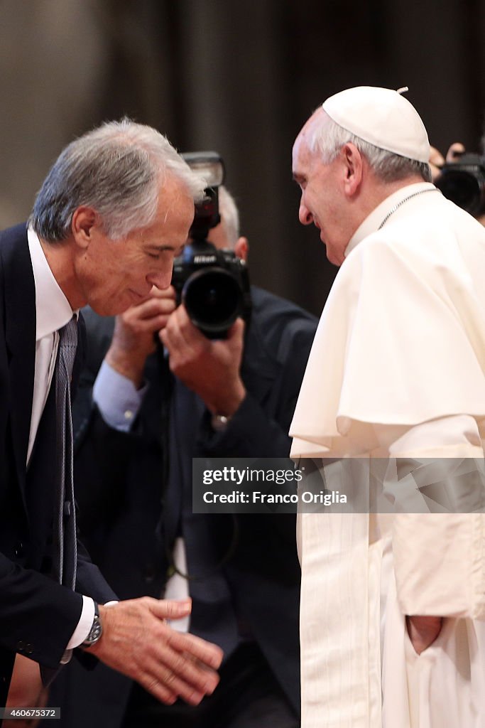 Pope attends Eucharist Celebration for the Athletes of CONI