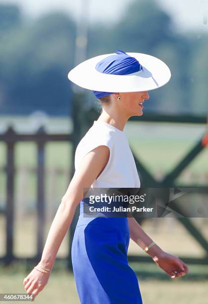Diana, Princess of Wales attends Smiths Lawn Polo, Windsor, after The Royal Ascot race meeting, on June 20, 1989 in Ascot ,United Kingdom.