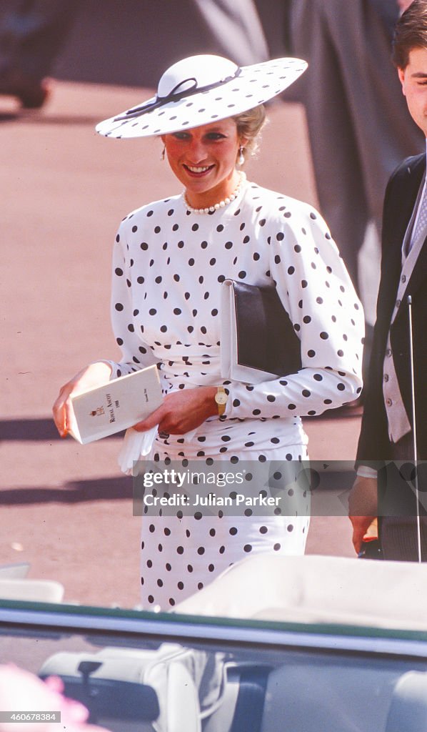 Members of The Royal Family attend The Royal Ascot Race meeting 1988