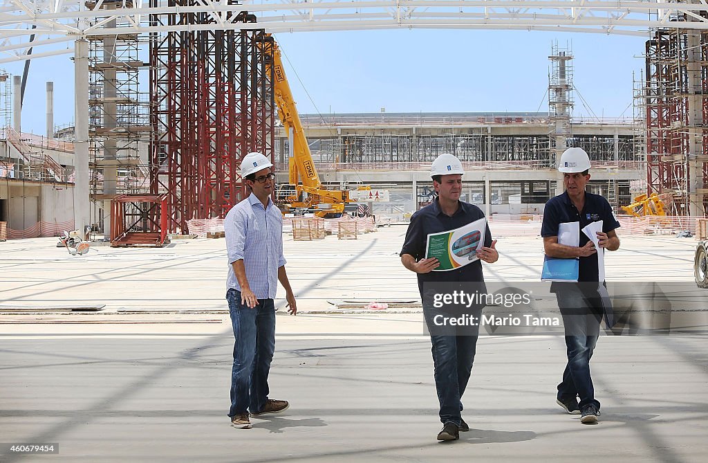 Rio Mayor Leads Tour Of Olympic Venue Construction For 2016 Summer Olympics