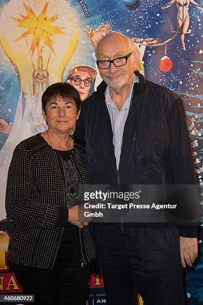 Karl Dall and his wife Barbara attend the 11th Roncalli Christmas Circus at Tempodrom on December 19, 2014 in Berlin, Germany.