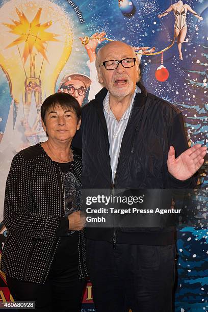 Karl Dall and his wife Barbara attend the 11th Roncalli Christmas Circus at Tempodrom on December 19, 2014 in Berlin, Germany.