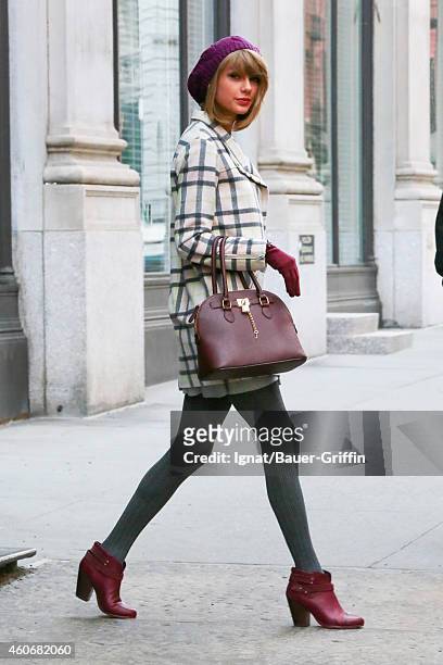 Taylor Swift is seen in New York City on December 19, 2014 in New York City.