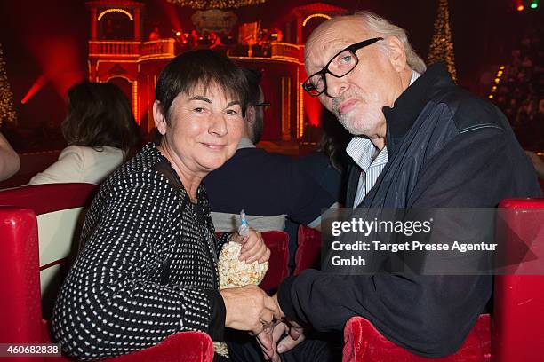 Karl Dall and his wife Barbara attend the 11th Roncalli Christmas Circus at Tempodrom on December 19, 2014 in Berlin, Germany.