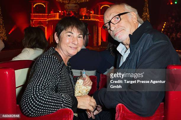 Karl Dall and his wife Barbara attend the 11th Roncalli Christmas Circus at Tempodrom on December 19, 2014 in Berlin, Germany.