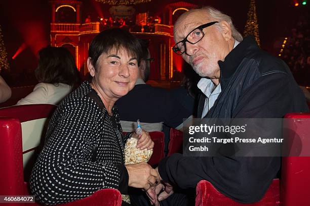 Karl Dall and his wife Barbara attend the 11th Roncalli Christmas Circus at Tempodrom on December 19, 2014 in Berlin, Germany.