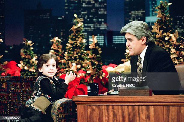 Episode 829 -- Pictured: Child actor Luke Tarsitano during an interview with host Jay Leno on December 19, 1995 --