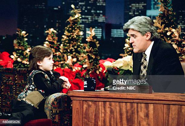 Episode 829 -- Pictured: Child actor Luke Tarsitano during an interview with host Jay Leno on December 19, 1995 --