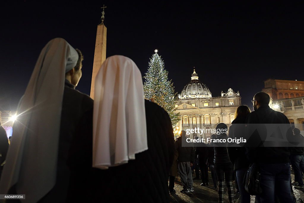 Saint Peter's Square Christmas Tree Switch On Ceremony