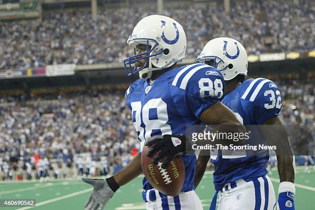 Marvin Harrison of the Indianapolis Colts shaking hands and the end of a game against the Tennessee Titans on September 14, 2003 at Lucas Oil Stadium...