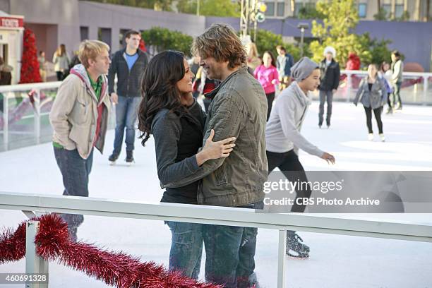 Humbug" -- Pictured: Daniela Ruah and Eric Christian Olsen . The team investigates a burglary at a cyber-security company, but Callen must steer...