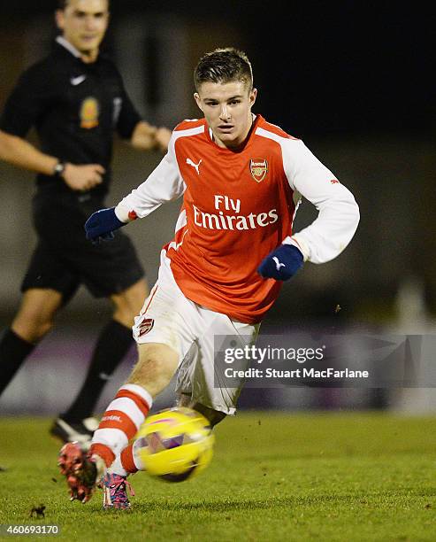 Dan Crowley during the FA Youth Cup 3rd Round match between Arsenal and Reading at Meadow Park on December 19, 2014 in Borehamwood, England.