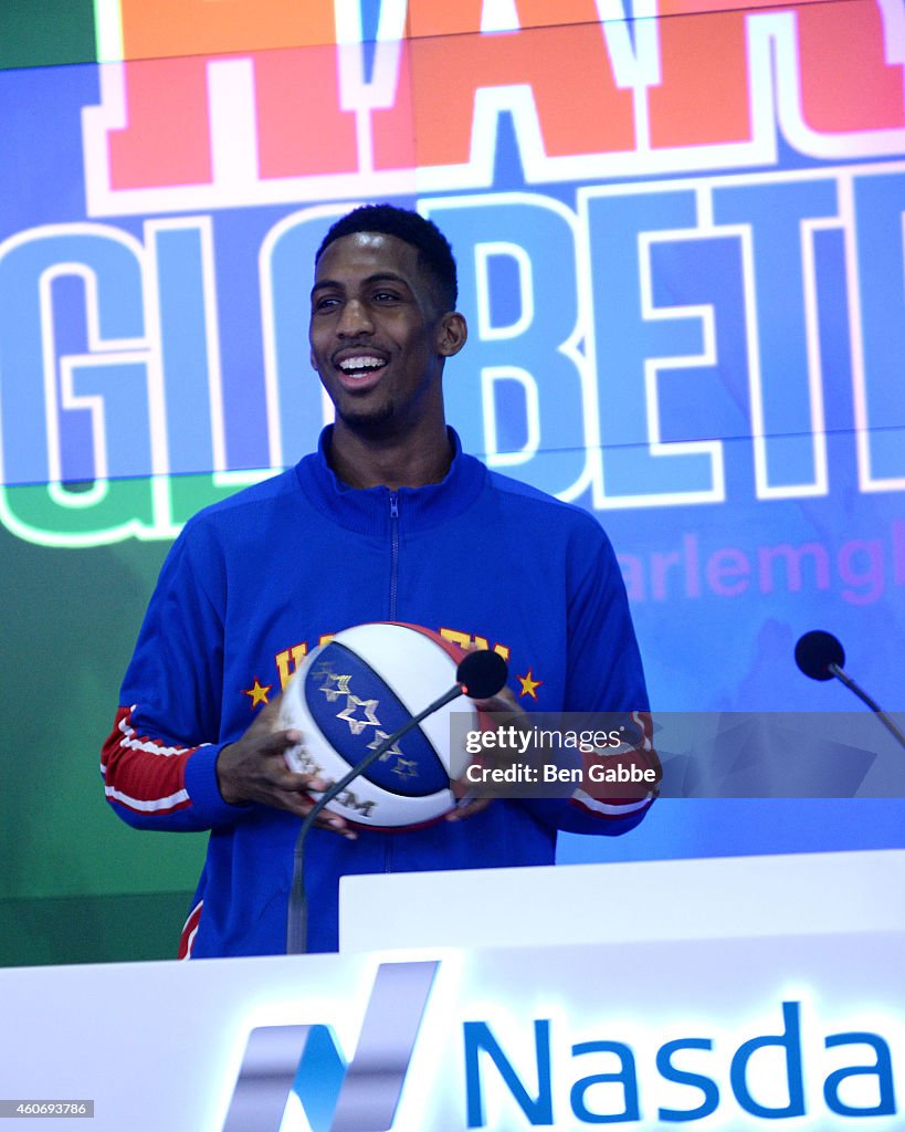 The Harlem Globetrotters Ring The NASDAQ Closing Bell