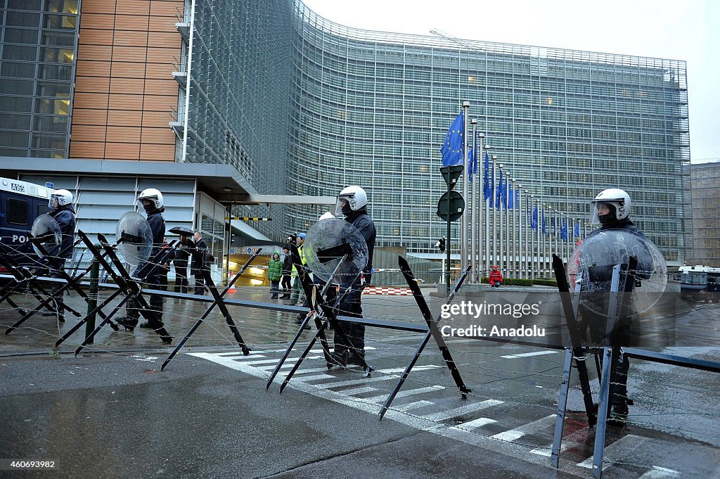 Farmers protest in Brussels