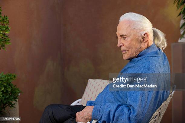 Actor Kirk Douglas is photographed USA Today on November 21, 2014 in Beverly Hills, California. PUBLISHED IMAGE.