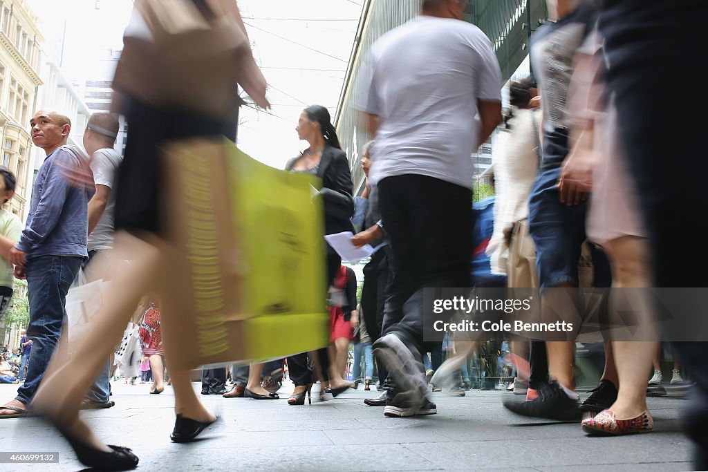 Sydney Shoppers Prepare For The Christmas Holidays