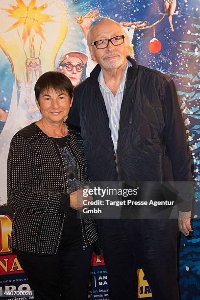 Karl Dall and his wife Barbara attend the 11th Roncalli Christmas Circus at Tempodrom on December 19, 2014 in Berlin, Germany.