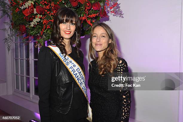 1ere Dauphine Miss France 2007 Sophie Vouzelaud and actress Estelle Skornik attend 'Aloha' Luxury Shop : 1rst Anniversary Party Cocktail At Salons...