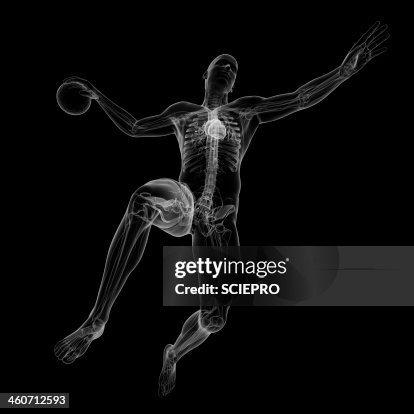Handball player, artwork Handball player, artwork