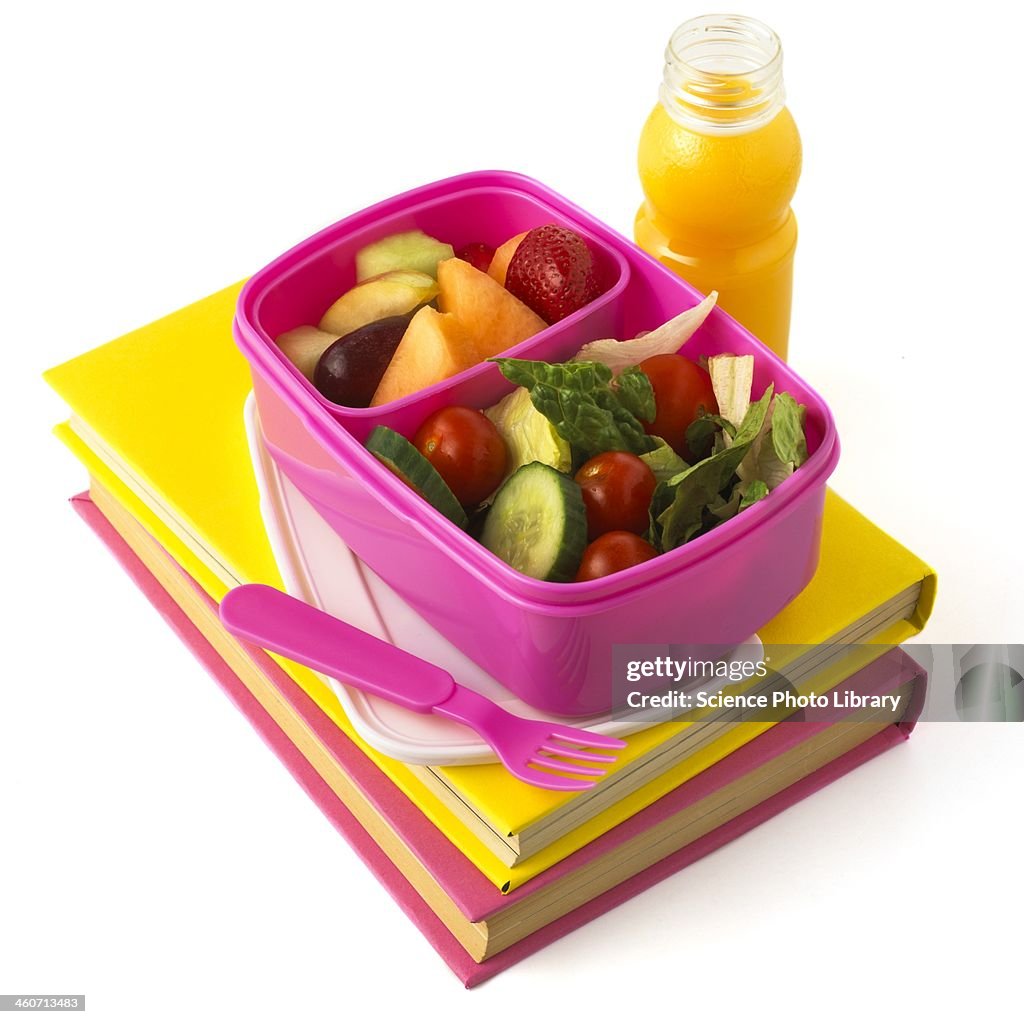 Healthy packed lunch