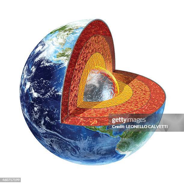 earth's interior, artwork - erdkruste stock-grafiken, -clipart, -cartoons und -symbole