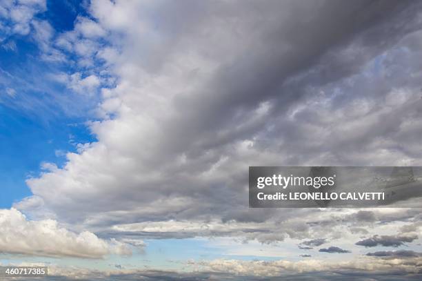 blue sky with cumulus clouds, artwork - cumulus stock illustrations